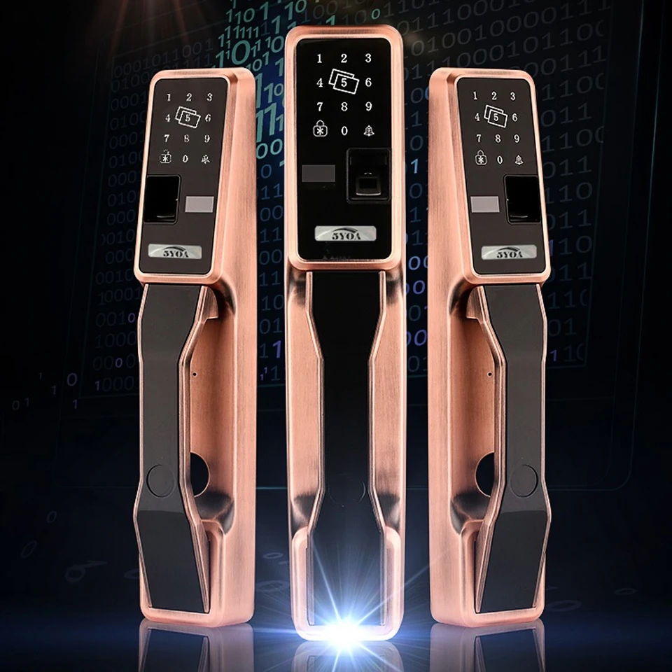

Fingerprint Lock Automatic RFID Electric Home Security Smart Lock Electronic Door Lock Fingerprint Identification Swipe Lock