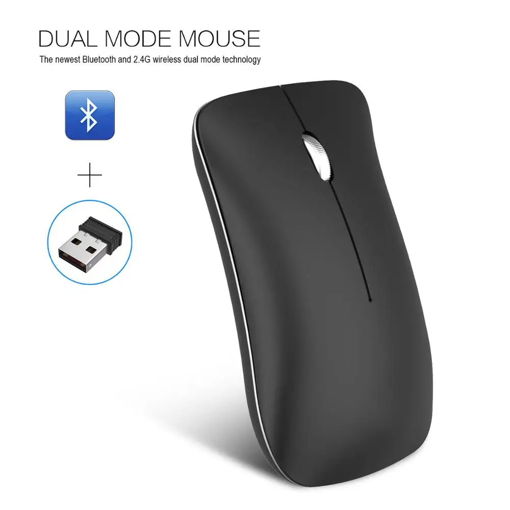 Новая беспроводная мышь TOP1600 DPI Bluetooth + 2 4G с двумя режимами встроенной