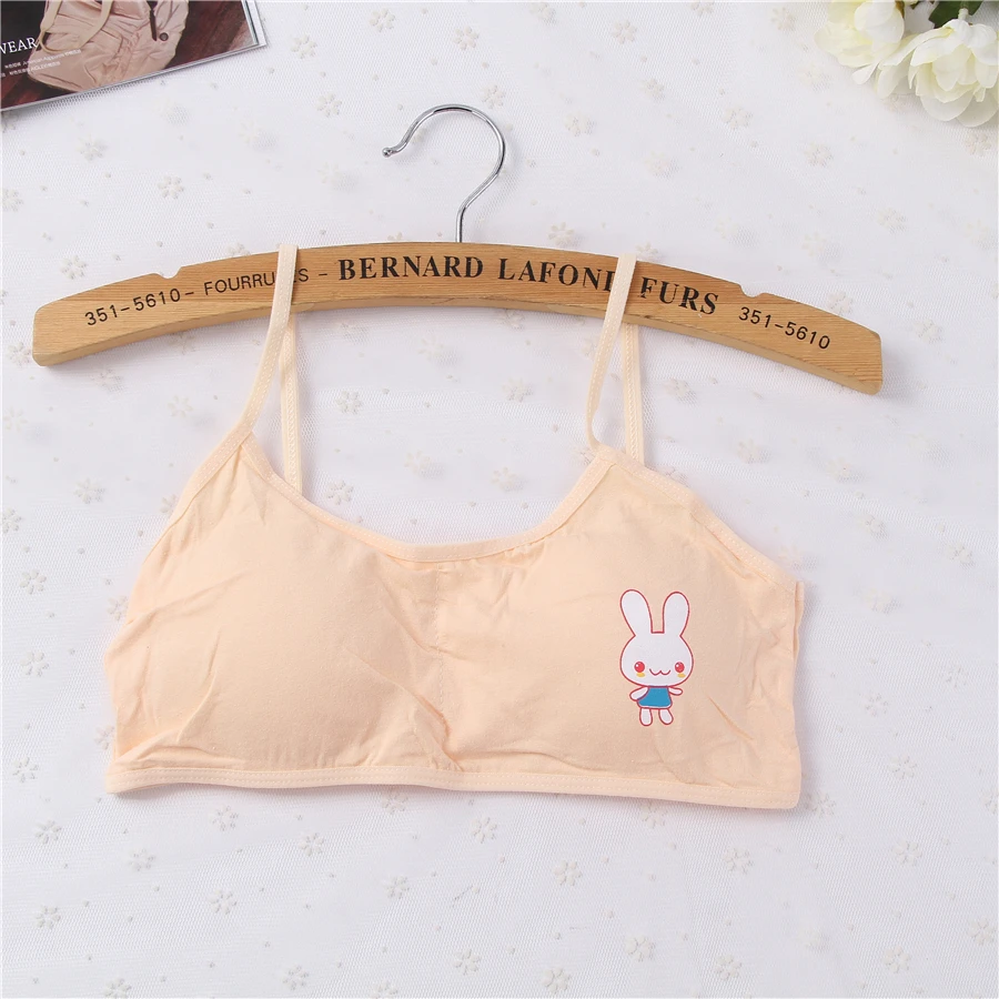 

Teenage Girl Bra Cotton Underwear Puberty Vest Student Cartoon Printed No Steel Bras Kids Harness Bra for Young Girls