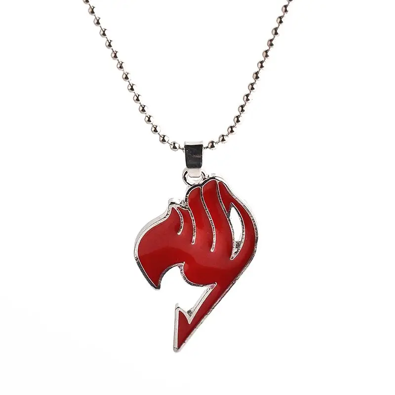 Новый синий черный розовый красный цвет Фея хвост аниме логотип кулон ожерелье