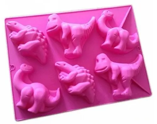 

6 Cavities Stegosaurus Dinosaur Shape Silicone Baking Cake Mold Candle Soap Chocolate Moulds