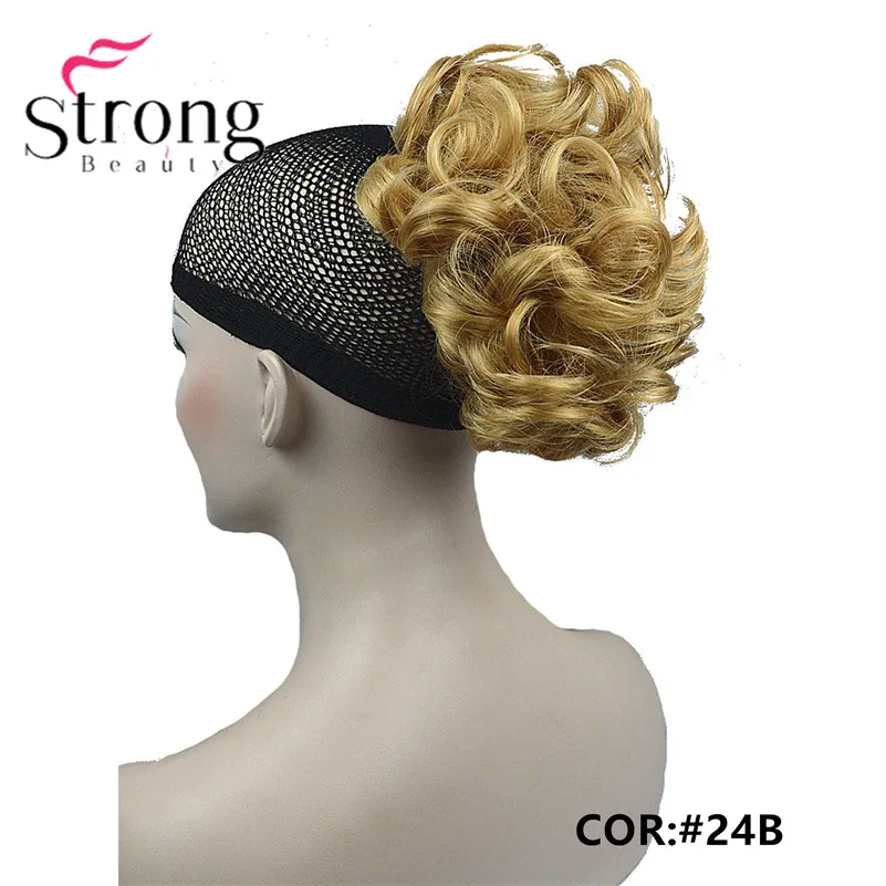 StrongBeauty, короткий конский хвост, накладные волосы, синтетические волосы, волнистые, на заколках, накладные волосы, цвет на выбор