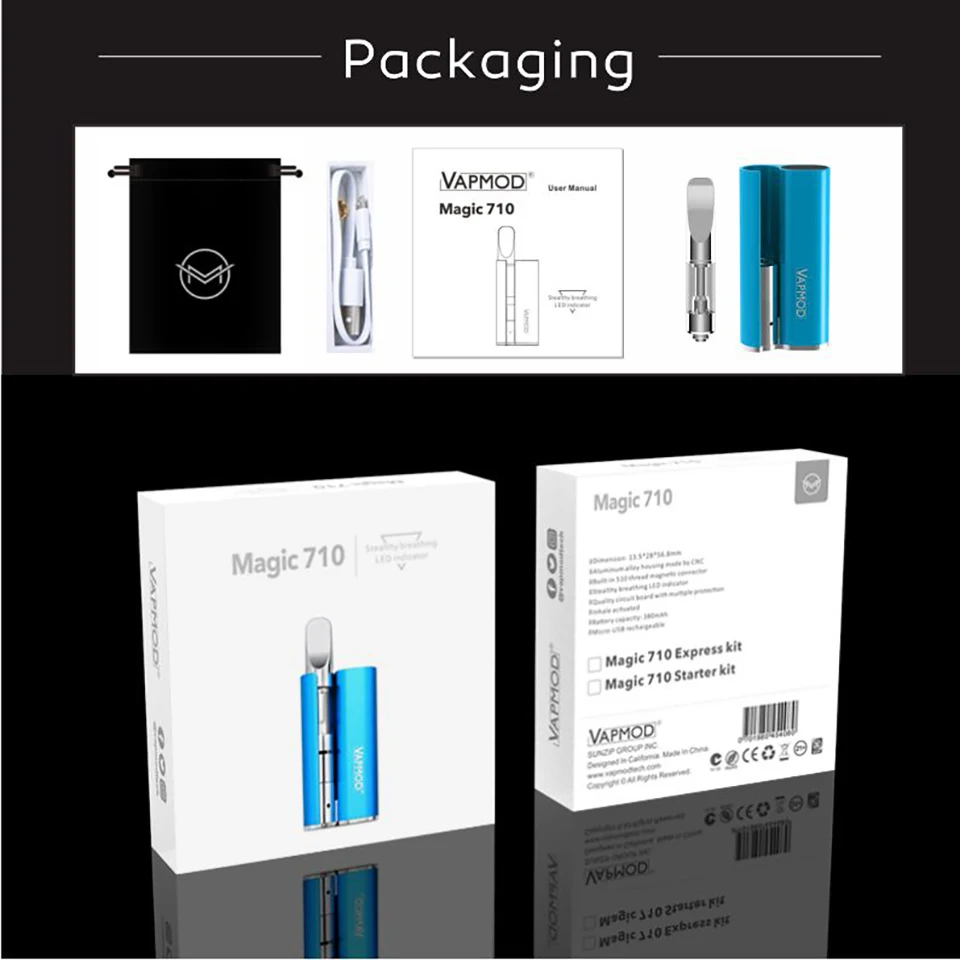 Veeape Vapmod Magic 710 комплект 380 мА · ч встроенный аккумулятор предварительная Тепловая