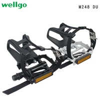 wellgo m248du mtb bike pedals aluminum alloy peilin bearing mountain bicycle pedal with dogs mouth bicycle parts