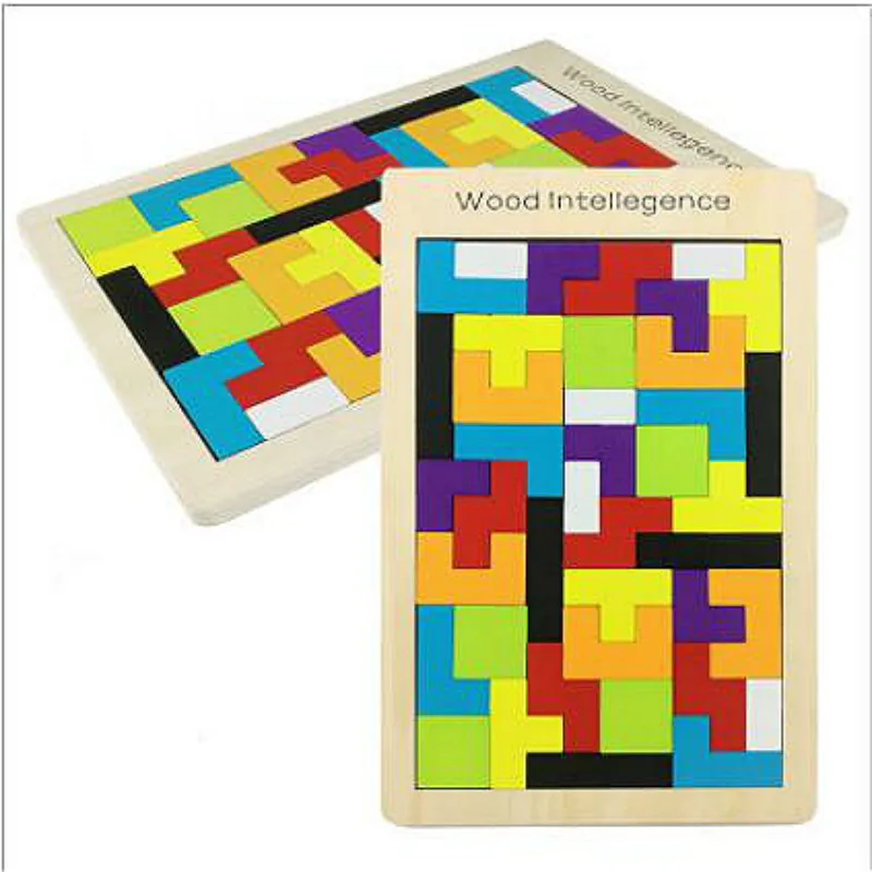 Tangram Логические Детские головоломки Развивающие игрушки 3D деревянные пазлы доска для головоломки игрушки тетрис игра Детские игрушки Подарки год