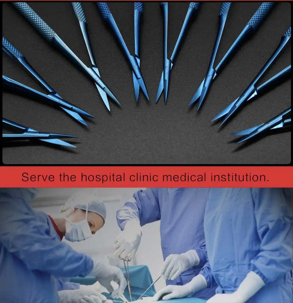Microsurgical ножницы titanium сплав ножницы для роговицы двойного века хирургический инструмент хирургические ножницы 12,5/14/15/16/18 см