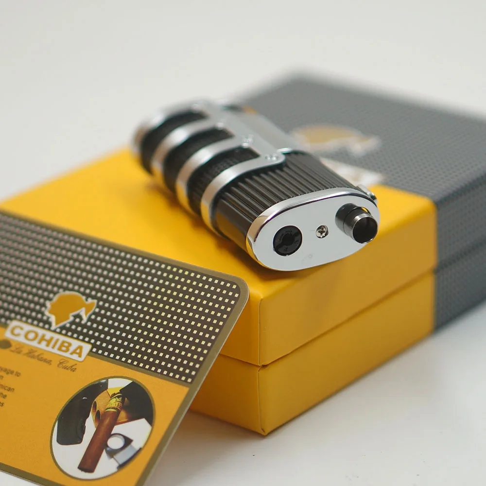 Европейский покупатель Cohiba гридинга полосы стиль газ бутан 3 Факел струи пламени