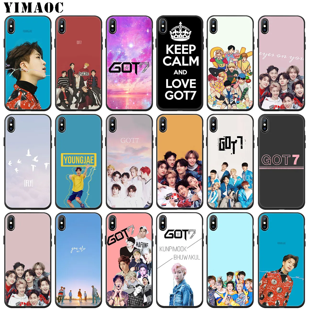 YIMAOC got7 kpop Mark JinYoung JB Мягкий силиконовый чехол для телефона iPhone 11 Pro XS Max XR X 6 6S 7 8 Plus 5 5S