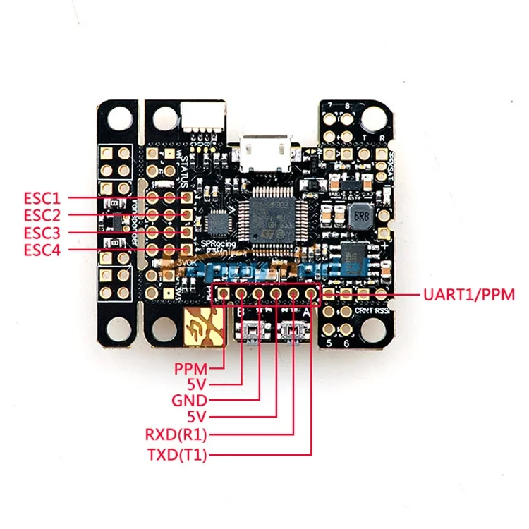 F18729 Super Mini SP F1 Racing F3 Контроллер полета 2-5s встроенный BEC с компасом и барометром для