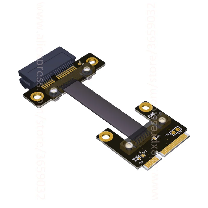 8 Гбит/с Mini PCI e mPCIe WAN WiFi к PCIe x1 E 1x карта адаптера Райзера Gen3.0 ленточный кабель pci для