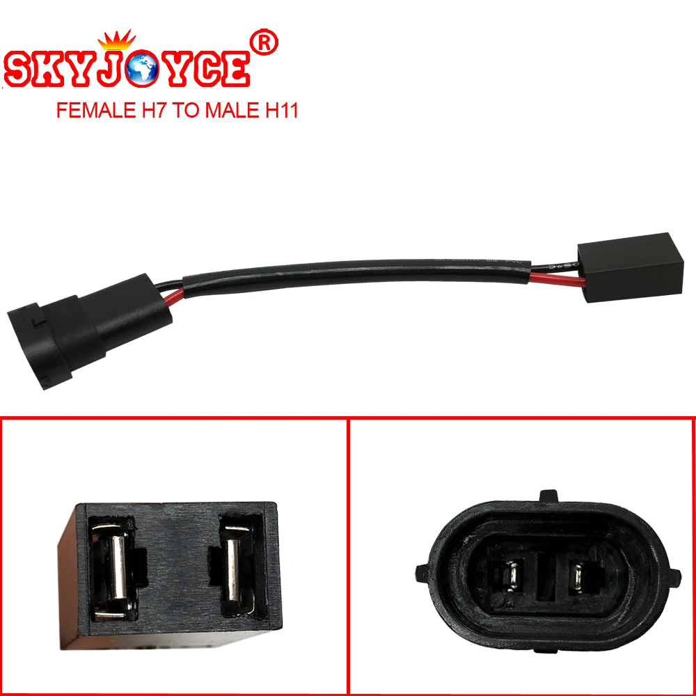 SKYJOYCE 20 штук мужской H11 H8 Мужской Разъем питания 9005 9006 на женский H7 галогенный ксеноновый светодиодный разъем для лампы автомобильные аксессуары