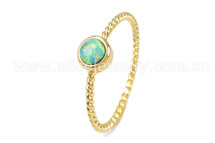White Opal Borosa 10 шт. Размеры 7 золотой ободок 4 мм круглые японский опал кольца искусственный опал белый опал кольцо для для женщин Druzy ювелирных изделий ZG0244 - Цвет основного камня: White Opal