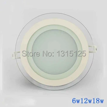 Современный дизайн со стеклом 6 Вт/12 Вт/18 Вт Встраиваемый светодиодный потолочный
