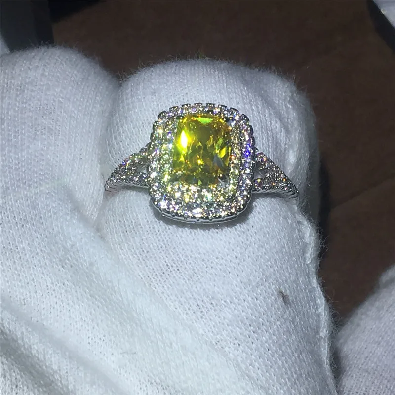 Модное кольцо для пары на годовщину 2ct AAAAA Циркон Cz серебро 925 пробы обручальное