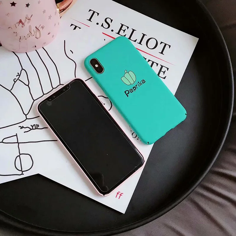 Boucho фрукты Паприка морковь Клубника Лимон печати чехол для телефона iPhone X 6 6S 7 8 Plus