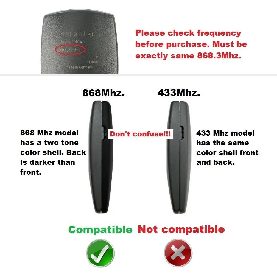 Копия Marantec D304. Пульт дистанционного управления D302 868 3 МГц Дубликатор гаражных