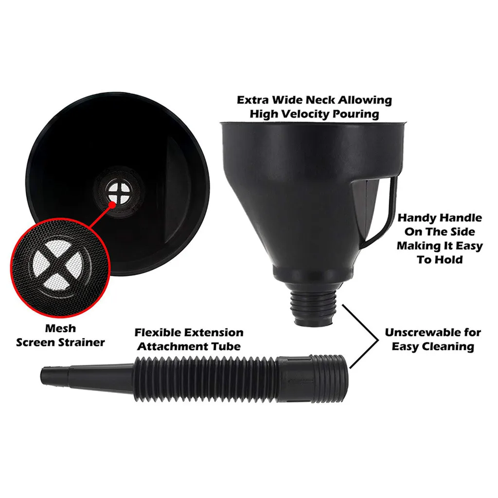 36 см Воронка может излив для масла черный автомобиля мотоцикла гибкий сетчатый