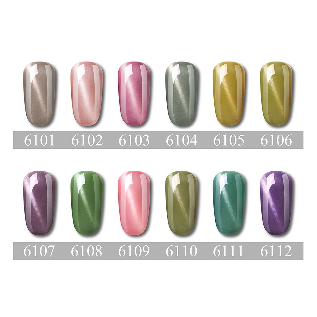 Магнитный Гель-лак HNM для ногтей кошачий глаз 8 мл УФ-гель отмачиваемый лак