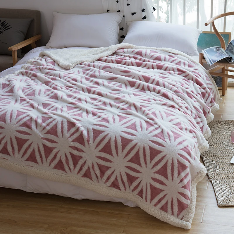 SHYEJA фланель Флисовое одеяло зима взрослых мягкий толстый плед с искусственной