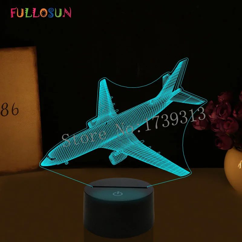 FULLOSUN модель самолета 3D ночник детская спальня светодиодный ночник самолет декоративное освещение как папа пилот подарок