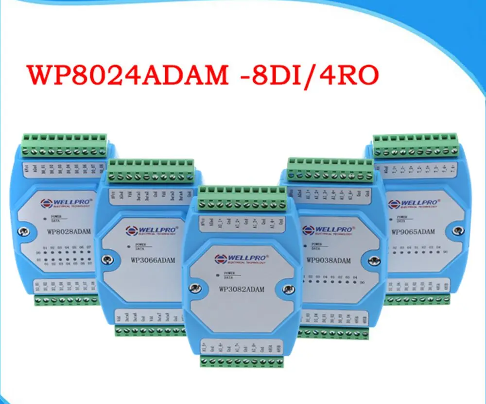 Цифровой вход и выход изолированный модуль 8DI/4RY MODBUS communication-WP8024ADAM | Обустройство