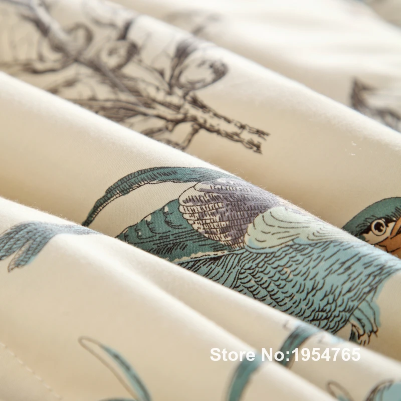 Американский стиль пастырской птицы печати кашне хлопок Лето 100% twin queen размеры
