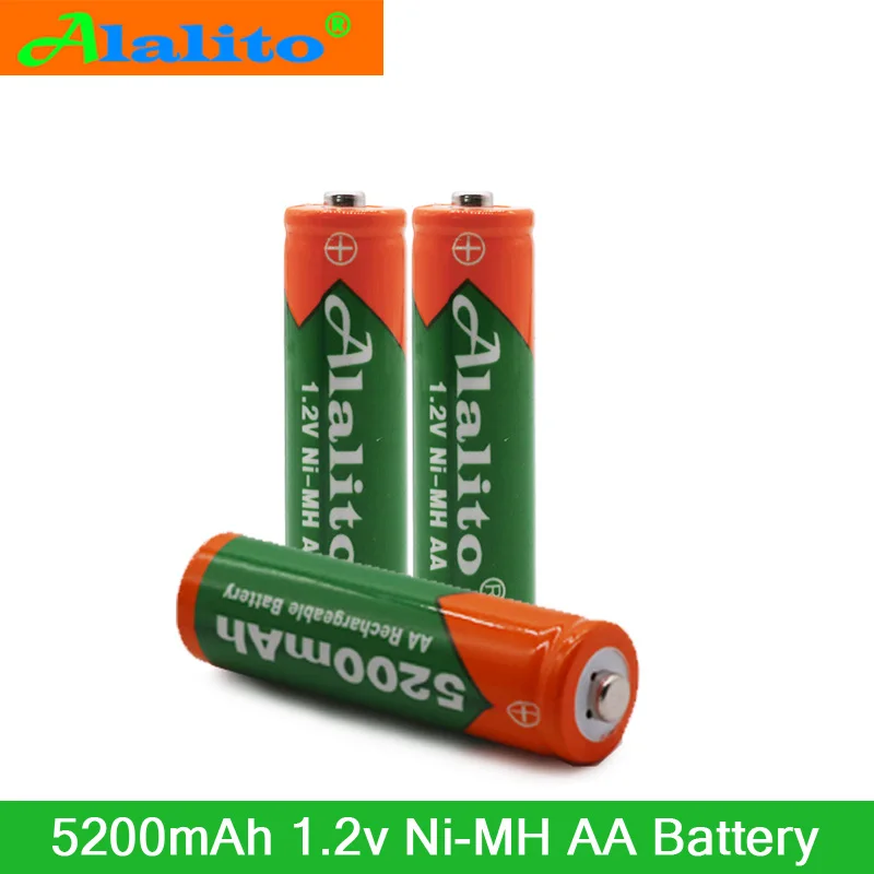 4-20PCS Alalito 1.2V 5200mAh NI MH AA Pre-Charged Rechargeable Batteries Ni-MH aa Battery For Toys CameraMicrophone | Электроника