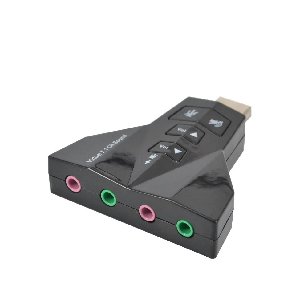 Kebidu 2 в 1 3D внешний с двумя USB Аудио Звуковая карта цифровой двойной Виртуальный 7 0