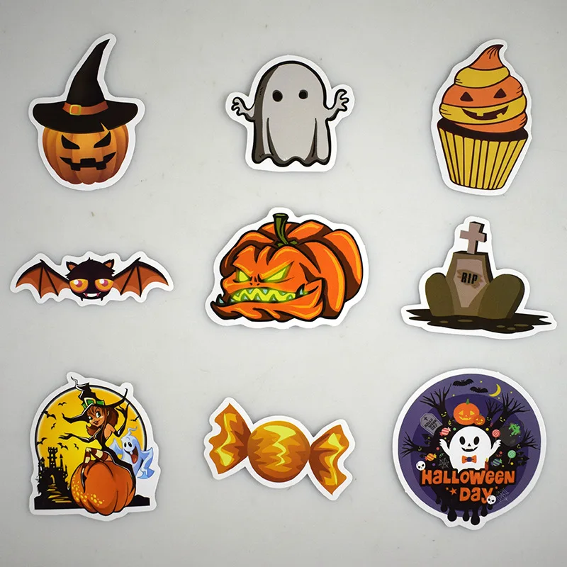 

25pcs Helloween PVC Sticker Waterproof Stickers for DIY Guitar Helmet Luggage Laptop Skateboard Stickers