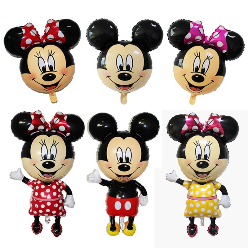 1 шт. Микки Маус Минни голова фольги воздушный шар Дети День рождения украшения