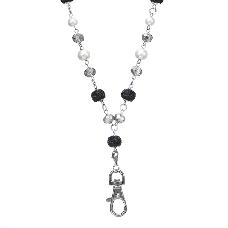 2018 New Fashion Lanyard Necklace For Women - Crystal Beads ID Badge Holder Jewelry | Украшения и аксессуары