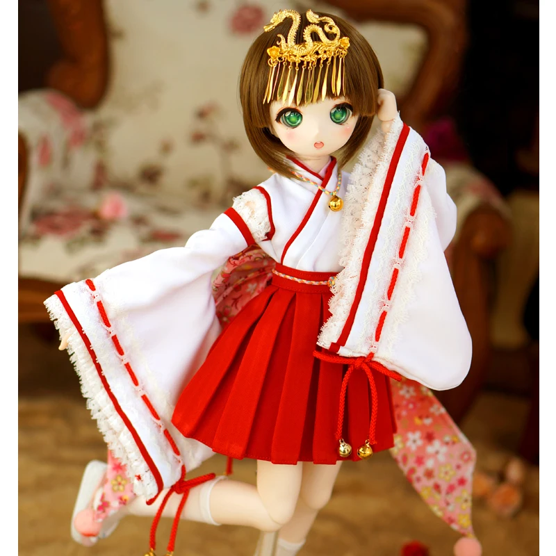 Костюм в античном стиле костюм аниме Miko Улучшенная кимоно 1/4 MSD MDD BJD Кукла