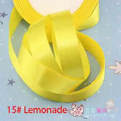 15 Lemonade 25 ярдов/партия, 2 см, корсажная лента, атласная, для шитья, для рукоделия, ленты, сделай сам, для свадьбы, машины, узел, украшение невесты - Цвет: 15 Lemonade