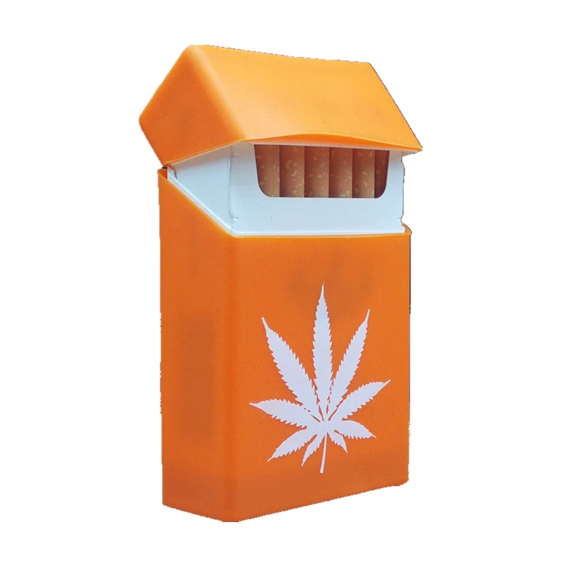 Модный женский силиконовый чехол для сигарет с Кленовым листом мягкая карманная