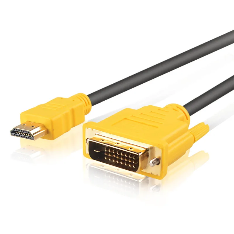 EKL высокое качество 1 5 м 3 HDMI к DVI DVI-D 24 + pin адаптер позолоченный кабель Папа-папа для