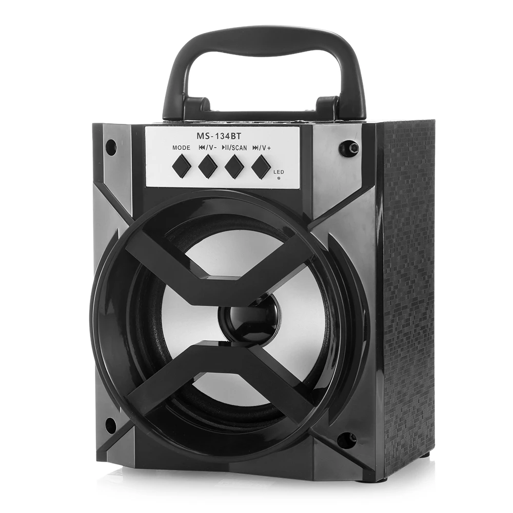 MS-134BT Wireless Bluetooth 2.0 Speaker Portable Stereo Subwoofer TF Card FM LED Shinning USB Hands-free Call Loudspeaker 600mAh |