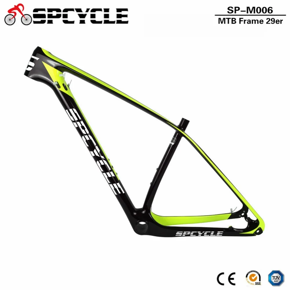 Spcycle 29er карбоновая рама для горного велосипеда 27,5 er карбоновая Передняя Велосипедная вилка рама 142*12 мм через ось и 135*9 мм QR 650B MTB велосипедная Рама
