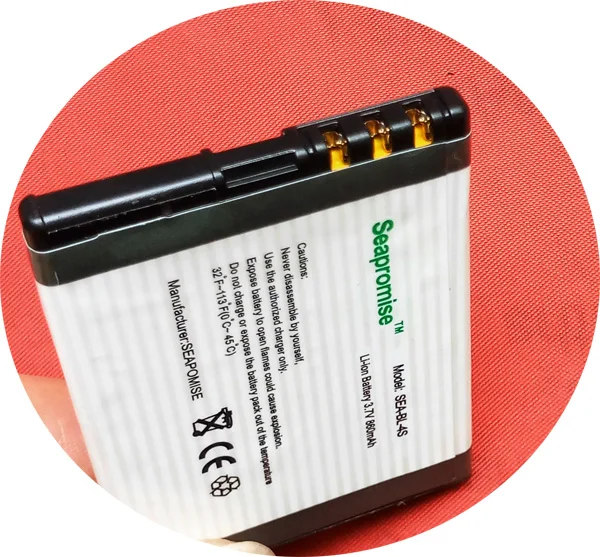 Оптовая продажа 5 шт партия Мобильный телефон батарея BL 4S BL4S для Nokia 2680S 3600S 3710F 7020