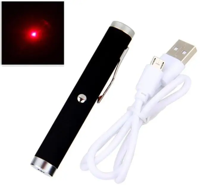 Red Single Point 532 нм/650 нм зеленая/красная лазерная указка ручка Видимый луч светильник сжигание спичка USB Перезаряжаемый с крышкой звезды звездная звезда/одиночная точка - Цвет: Red Single Point