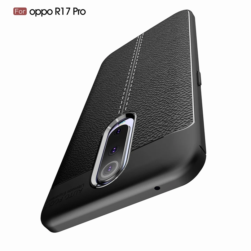 For OPPO R17 Pro / R17Pro 6.4&quot Case Phone Back Protective Smartphone Soft Litchi striae Shockproof Cases Cover | Мобильные