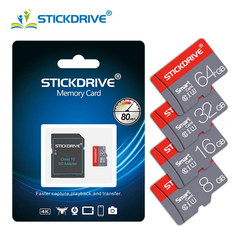 Высокоскоростная карта micro sd 4 ГБ 8 ГБ 16 ГБ 32 ГБ карта памяти microSD 64 Гб 128 ГБ флэш-карта SDHC/SDXC класс 10 TF/SD с адаптером