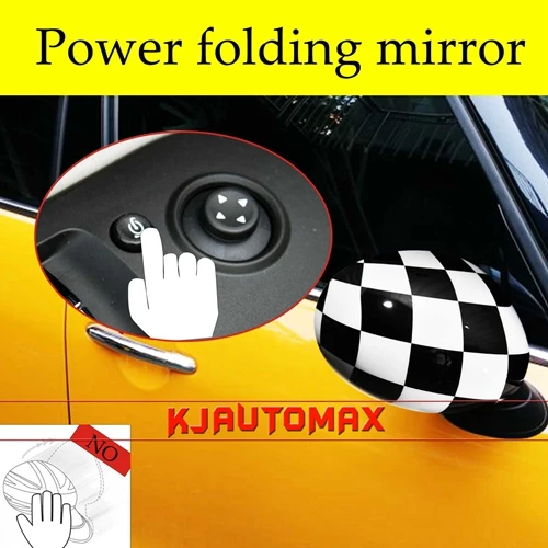 KJAUTOMAX для Mini Cooper R55 R56 R57 R59 R60 R61 ветровая дверь ABS внешний вид заднего вида наружное зеркало крышка оболочки аксессуары - Цвет: eletriacal mirror ck
