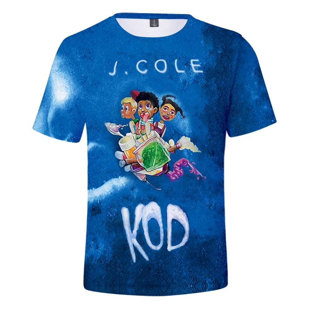 J Cole t shirt tops King Cole Dreamville tshirt men women hip hop KOD t-shirt streetwear Tee shirt short sleeve t shirts clothes