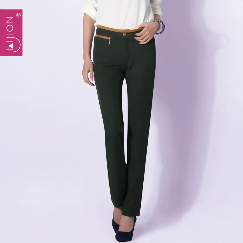 Women's 2013 spring fashion elastic waist straight casual pants suit gr1013 career | Женская одежда