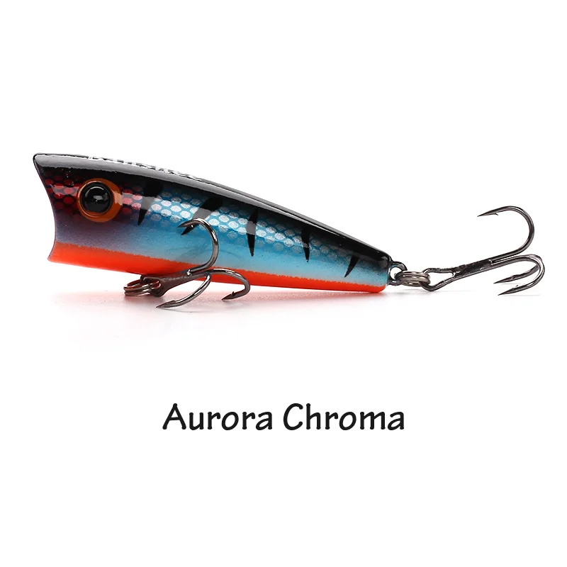 Aurora Chroma Banshee Поппер 60 мм 8 г бас Поппер Рыбная приманка вобблер для рыбалка на щуку topводяного Поппера поплавок кренкбейт жесткая приманка артифциальная приманка воблеры поппер - Цвет: Aurora Chroma