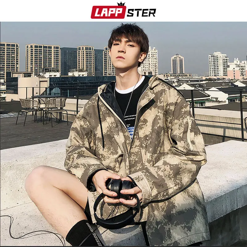 LAPPSTER камуфляжная уличная куртка-бомбер для мужчин 2020 Мужская ветровка с принтом