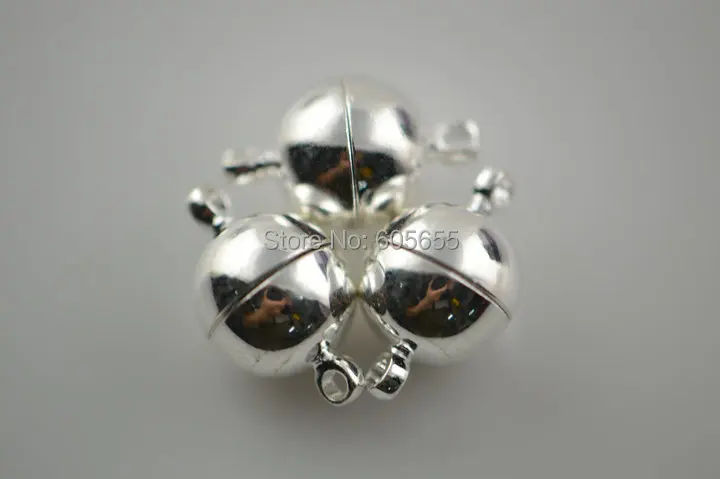 

10mm Silver plating color Round Shape Magnetic Clasps fit Fashion Necklace Bracelets making Jewelry Findings