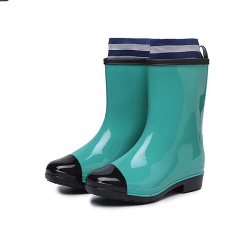 women boots Mixed Colors Rain Boots Women Waterproof Water Shoes Woman Rainboots Slip-on botas mujer Warm Sock rain sy413 |