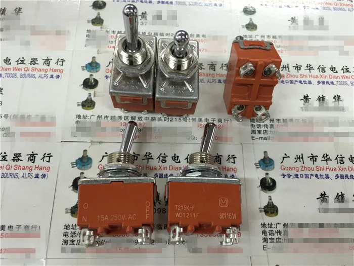 

Оригинальный новый 100% T215K-F 15A 250V.AC ON-OFF 4pin 2 переключатель передач