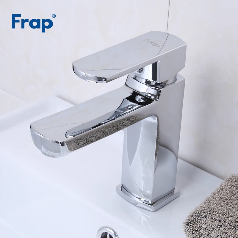 Смеситель для раковины Frap F1073 хромированный латунный кран ванной комнаты горячей